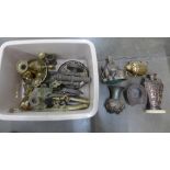 Metalware, etc., including a model Cannon**PLEASE NOTE THIS LOT IS NOT ELIGIBLE FOR POSTING AND