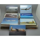 Approximately 450 civilian aircraft postcards