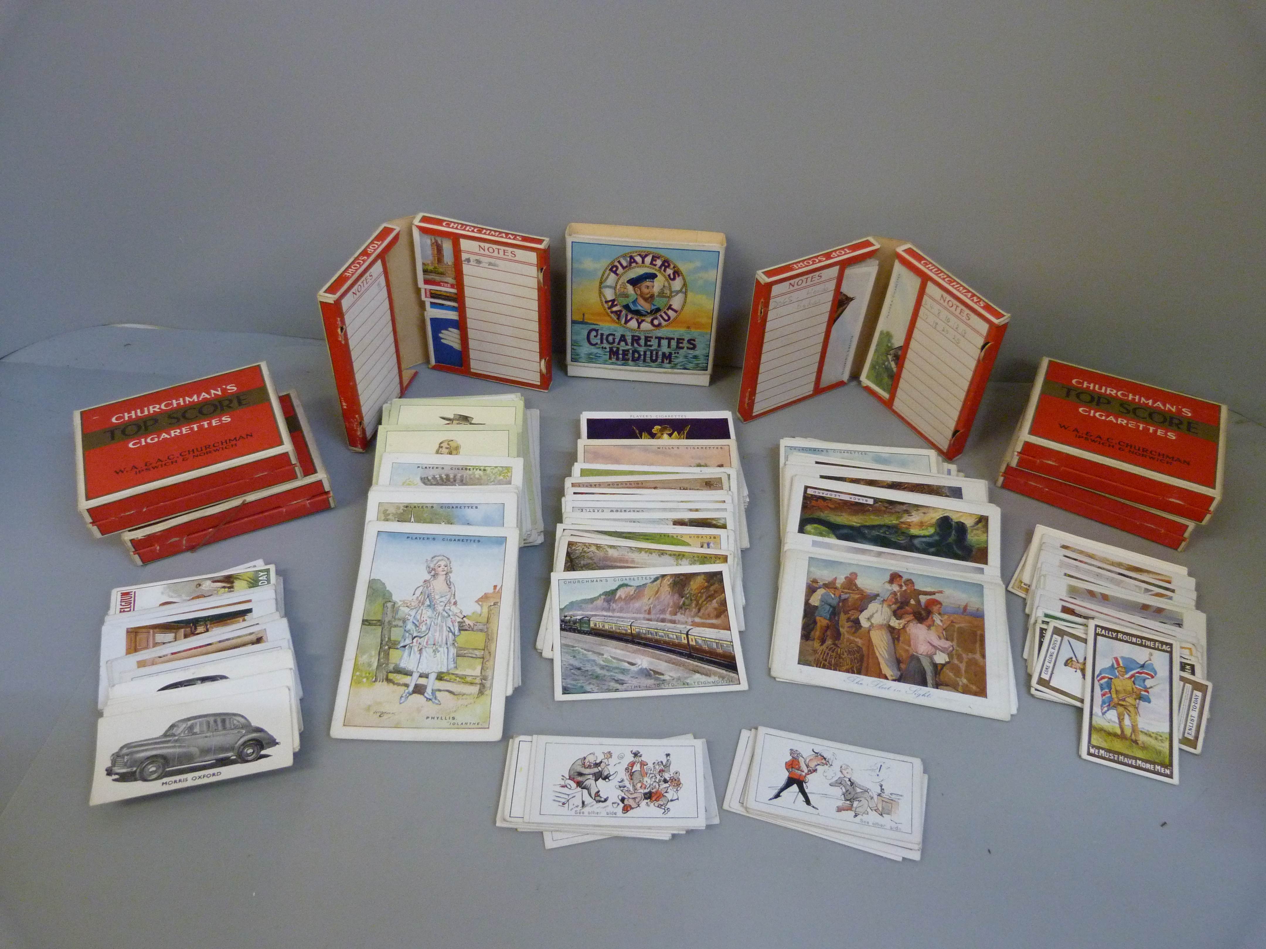 A collection of cigarette cards, Morris The Queen's Dolls' House, Wills Recruiting Posters, '