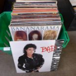 A collection of approximately 50 LP records, some 12", pop and rock