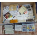 A collection of cigarette cards