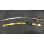 A Russian model 1798 light cavalry sabre and scabbard