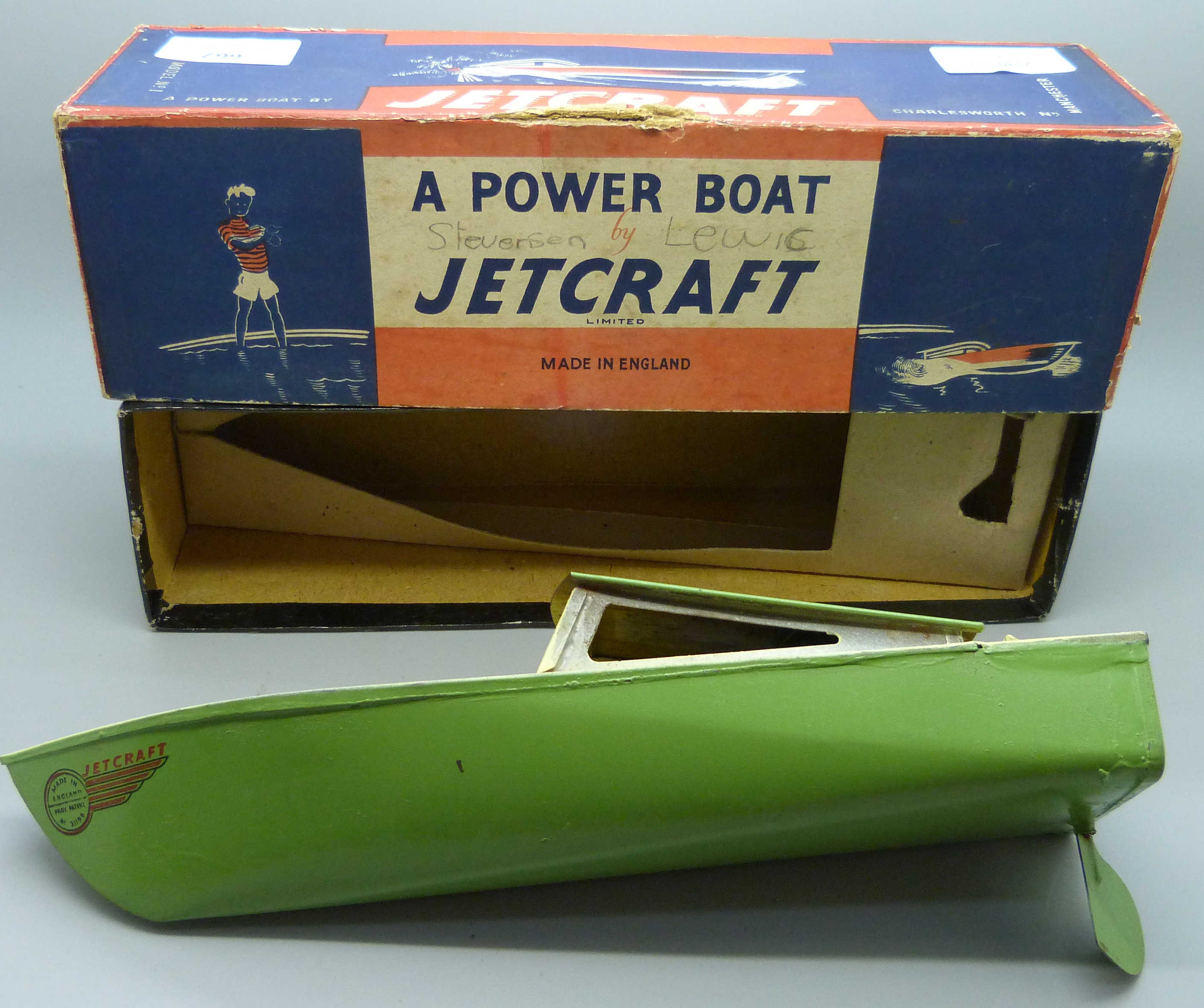 A Jetcraft power boat, boxed