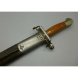 A WWI US 1917 Pattern bayonet & scabbard