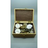 Pocket watches and watch parts, a/f