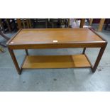 A teak coffee table