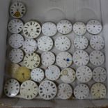 Thirty-two pocket watch movements, including Waltham, Elgin, Acme Lever, some a/f