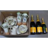 A collection of Royal Doulton Series ware and three display champagne bottles **PLEASE NOTE THIS LOT