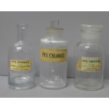 Three chemist's bottles