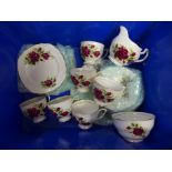 A Colclough tea set decorated with roses **PLEASE NOTE THIS LOT IS NOT ELIGIBLE FOR POSTING AND