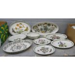 Portmeirion The Botanic Garden oval serving and oven dishes (9) **PLEASE NOTE THIS LOT IS NOT