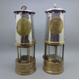 Two Eccles miner's safety lamps, Type 6 and Type GR6S