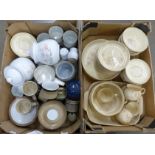 Two boxes of mixed Denby dinnerware including Coloroll **PLEASE NOTE THIS LOT IS NOT ELIGIBLE FOR