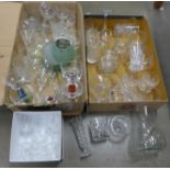 Two boxes of mixed glasses, wine glasses, tumblers, etc. **PLEASE NOTE THIS LOT IS NOT ELIGIBLE