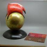 A limited edition sculpture, A Fine Balancing Act, Govinder Nazran, with certificate, 28.5cm