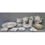 A collection of Royal Crown Derby decorative china, mainly Derby Posies including coffee pot,