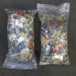 Two bags of fashion jewellery