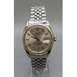 A Rolex Oyster Perpetual Datejust wristwatch on a Rolex bracelet strap, 2806154, 1601, the