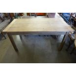 A pine and beech kitchen table