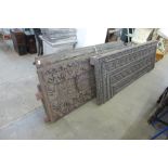 Assorted Indian carved hardwood panels