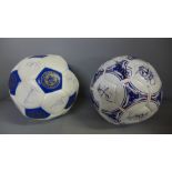 Two Leicester City signed footballs from 1990's