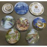 A collection of collectors plates, Wedgwood and Royal Doulton and 24k gold rimmed plates **PLEASE