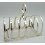 A silver toast rack, Sheffield 1925, 94g