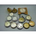 Pocket watches and a travel clock