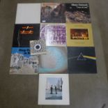 Ten LP's including Black Sabbath and Deep Purple and one single