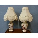 A Wedgwood porcelain table lamp and one other similar