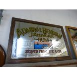 An Admiral Benbow Jamaican Rum advertising mirror