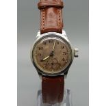 A military wristwatch, crows foot stamp to back, 30mm case, ATP 118812