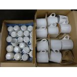 Two boxes of cafe cups and mugs **PLEASE NOTE THIS LOT IS NOT ELIGIBLE FOR POSTING AND PACKING**