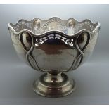 A large silver bowl, Birmingham 1912, George Randle, Victoria Street, Birmingham, with