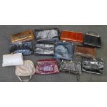 A collection of vintage handbags