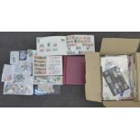 Stamps; a box of stamps, covers, etc., loose and in albums