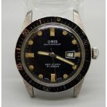A gentleman's Oris waterproof diver's wristwatch