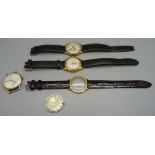 Four gentleman's wristwatches; Omega, Solo, Timex and Certina