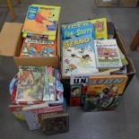 A large collection of books, children's annuals, 20th Century books and children's story books **
