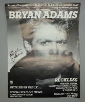 A Bryan Adams signed picture