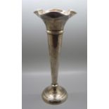 A silver vase, Sheffield 1918, 24cm