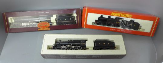 Three Hornby 00 gauge locomotives, R297, R2051 and R2099B