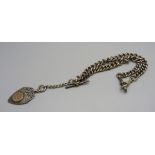 A silver Albert chain, 91g