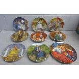 Nine Gone With the Wind collectors plates **PLEASE NOTE THIS LOT IS NOT ELIGIBLE FOR POSTING AND
