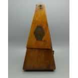 A Maelzel metronome, cover chipped