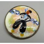 A 1940's Joop Shilt, Holland enamelled brooch, 42mm