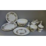 A collection of Wedgwood Hathaway Rose china