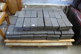Approximately 210 Victorian Staffordshire Blue paving bricks / tiles