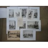F.W. Sedgwick, ten signed etchings, London scenes, unframed