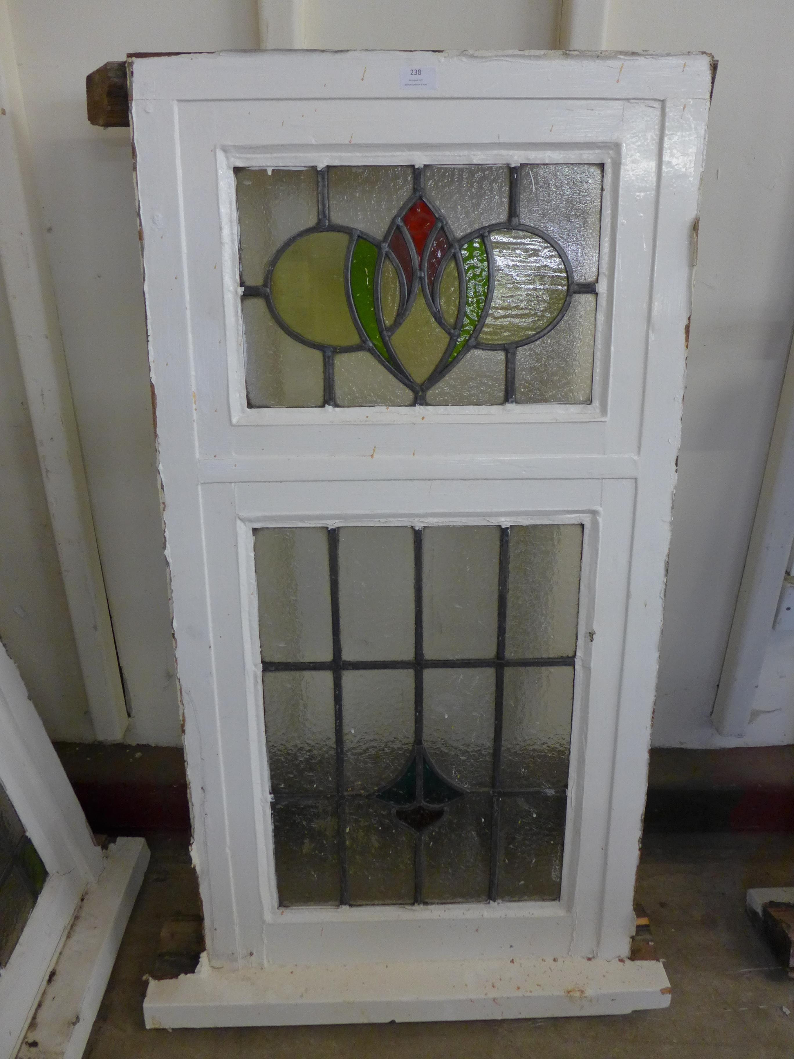 An Arts and Crafts stained glass window